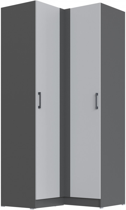 Шкаф угловой Вегас, Графит серый/Камень серый