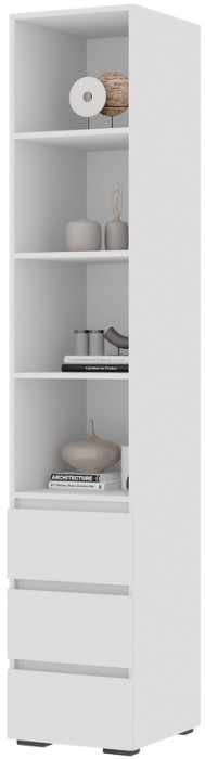 Хелен ПН 02 Пенал открытый (0,400х2,100х0,460) белый/белый