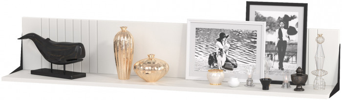 Валенсия Гостиная № 104, цвет ЛДСП белый шагрень/МДФ белый шагрень, ШхГхВ 327,3х38,4х225,2 см., ниша для ТВ 133х38х100 см., универсальная сборка