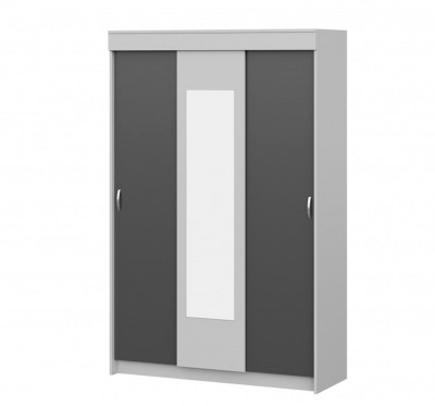 шкаф-купе Бассо серый/антрацит