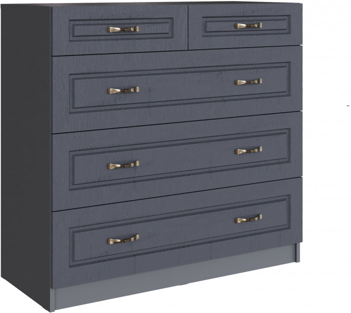 Комод с 5-мя ящиками Апполия, Графит серый/Лунный кратер