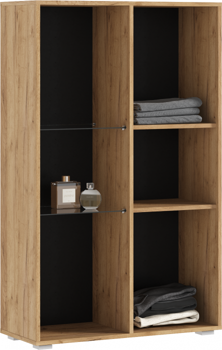 Нэнси NEW Шкаф-стекло ЛДСП, Дуб Крафт