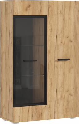 Нэнси NEW Шкаф-стекло ЛДСП, Дуб Крафт