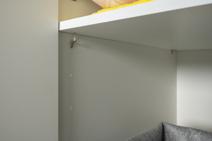 Остин 13.336.02 Шкаф для одежды(две двери), цвет белый шагрень/дуб крафт золотой, ШхГхВ 80х54,6х229,8 см.