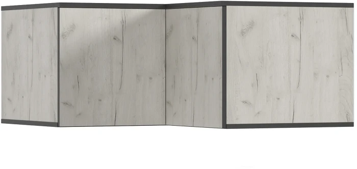 Норд Антресоль угловая к шкафу, Дуб Крафт Белый