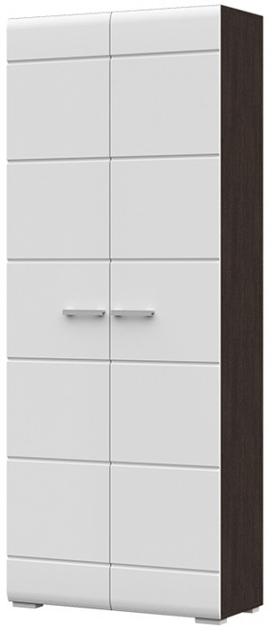 Прихожая Вегас Шкаф 2-х ств 800х2002х350 венге/белый глянец