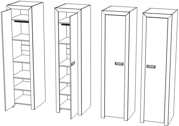Шкаф-пенал со штангой 