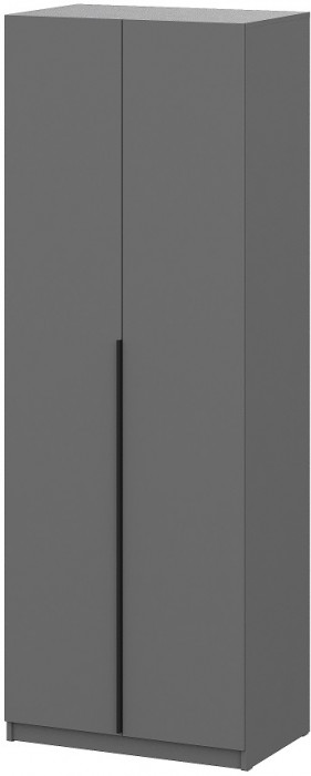 Шкаф распашной с наполнением (3 полки + 2 ящика + штанга) ШК 5 (800), Графит
