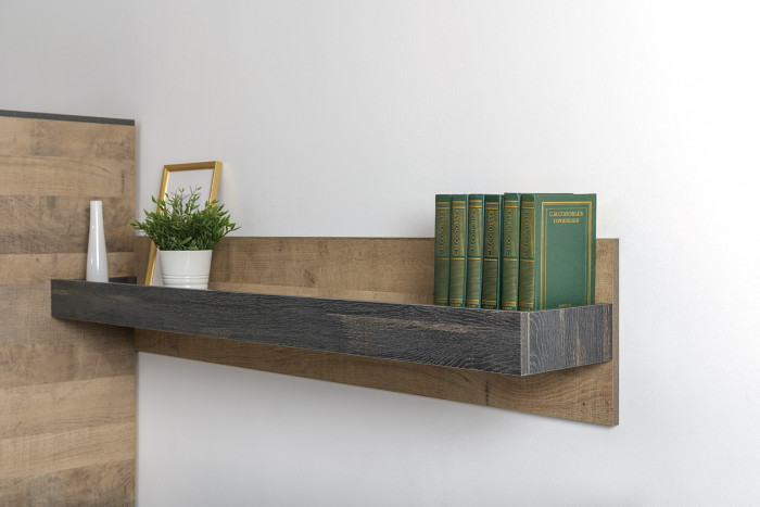 Трувор Гостиная 003, цвет дуб гранж песочный/интра, ШхГхВ 198х37х195 см.