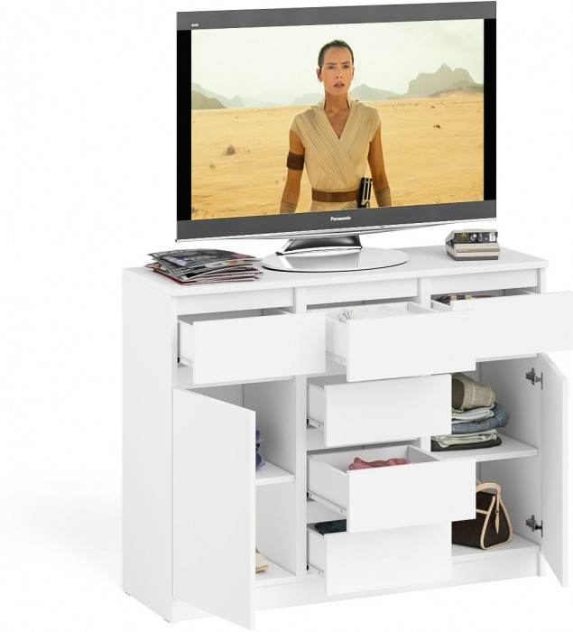 Мори Комод МК1200.4, цвет белый, ШхГхВ 120,4х41х94 см.