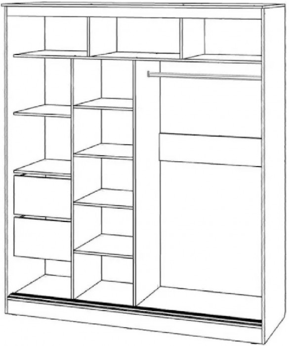 Шкаф-купе Элегант 2 2000 (Венге)