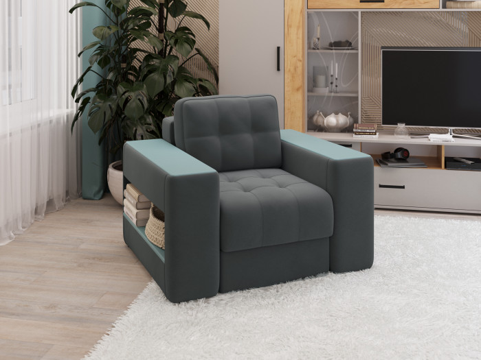 Кресло Доро, Серый/МДФ Бриз