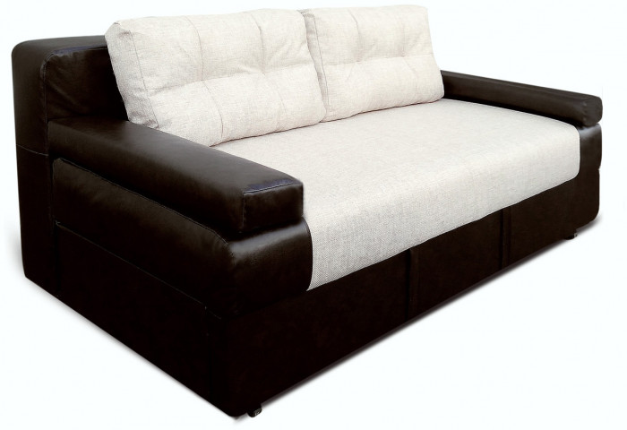 Диван-еврокнижка Амстердам Мини Люкс, 150х195 пружинный блок, велюр черный