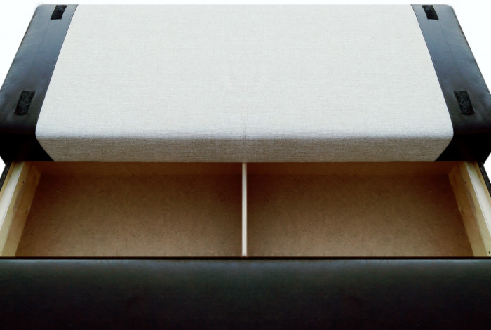 Диван-еврокнижка Амстердам Мини Люкс, 150х195 пружинный блок, велюр черный