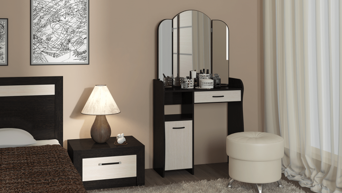 София Т1 Туалетный стол (Венге Цаво, Дуб Белфорт)