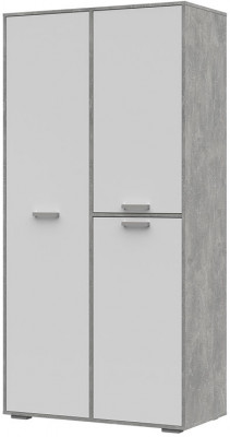 Денвер ШК-01 Шкаф (1000 х2020х504) ателье светлый/белый