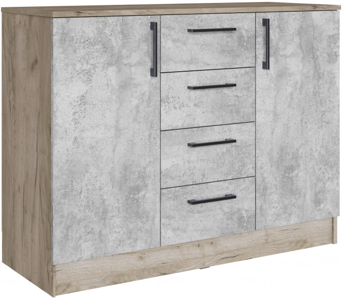 Спальня Вегас, композиция 1, Дуб крафт серый/Цемент