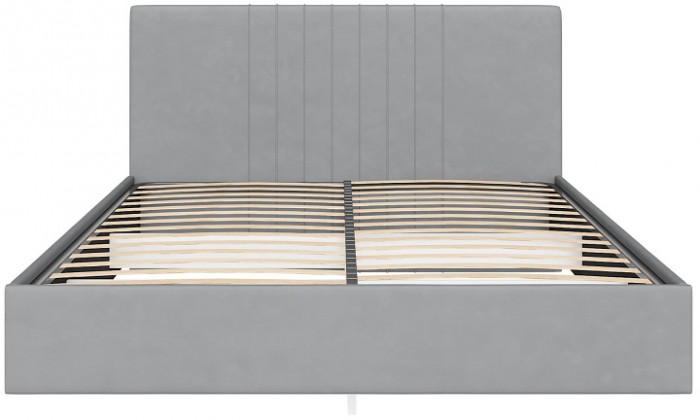Кровать с латами Соло 160*200, Светло-серый