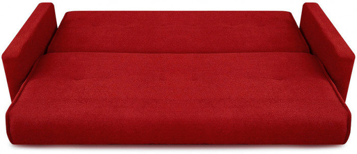 Раскладной диван-кровать, прямой, книжка, цвет красный, Милан 140