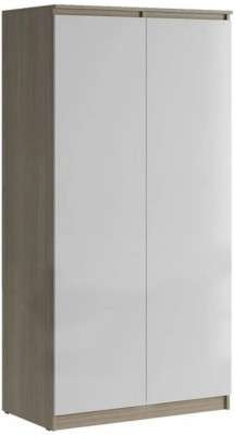 Челси Шкаф 2-х створчатый платяной (Белый глянец, Дуб Сонома)