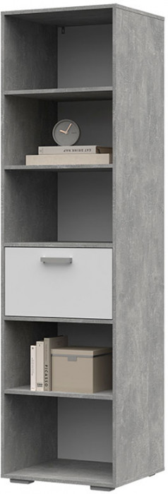 Денвер ПН-02 Пенал открытый  (547х2020х504) ателье светлый/белый