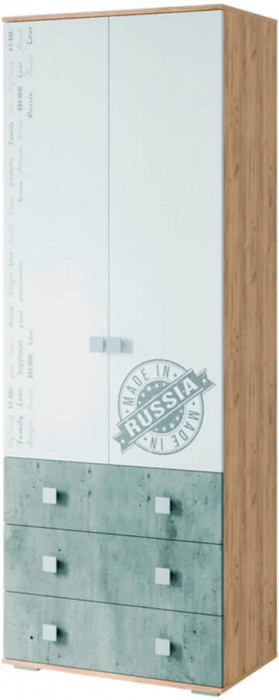 "Тренд" ШК-07 крафт/метрополитан грей/белый фп