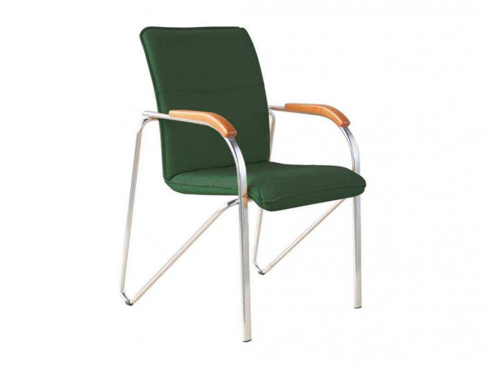 Стул Самба хром/ к/з зеленый