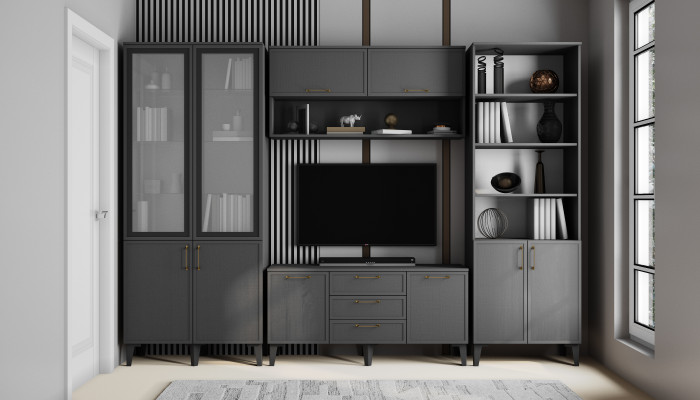 Гостиная Толедо графит серый