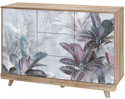 Комод "Мегаполис" КМ-15 Дуб каньон/фотопечать "Бали"