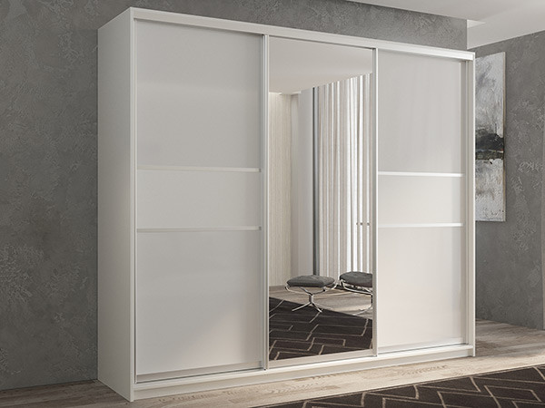 Шкаф-купе Кааппи 10 Белый Бриллиант 240х60х230 см