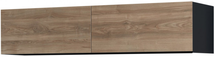 Шкаф навесной 2Д Альда-1, Черный/Дуб Велингтон