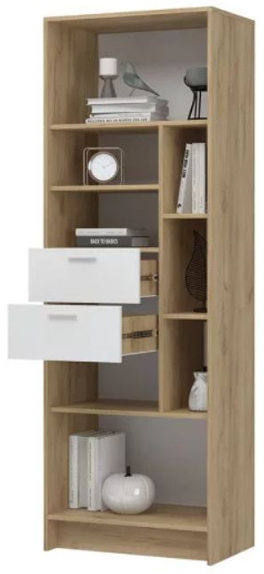 ИРИС ШК-05 Шкаф (685х2000х425) дуб крафт золото/белый