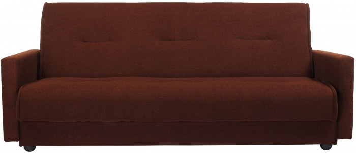 Раскладной диван-кровать, прямой, книжка, цвет коричневый, Милан 120