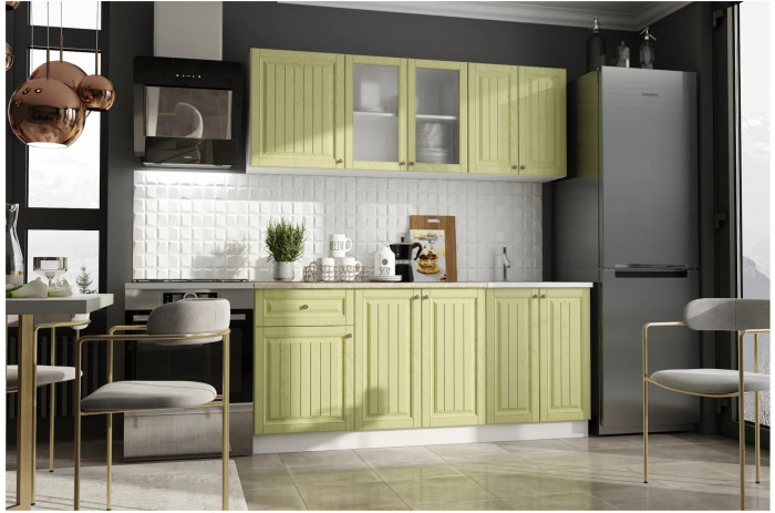 Кухня Хозяюшка МДФ 1800, Фисташка