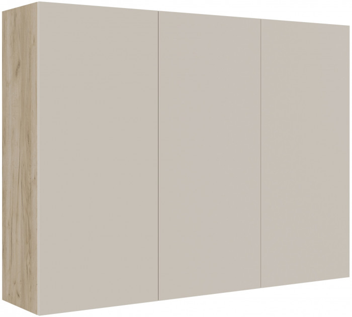 БОСТОН Шкаф навесной ШН-001 ЛДСП, крафт серый/кашемир