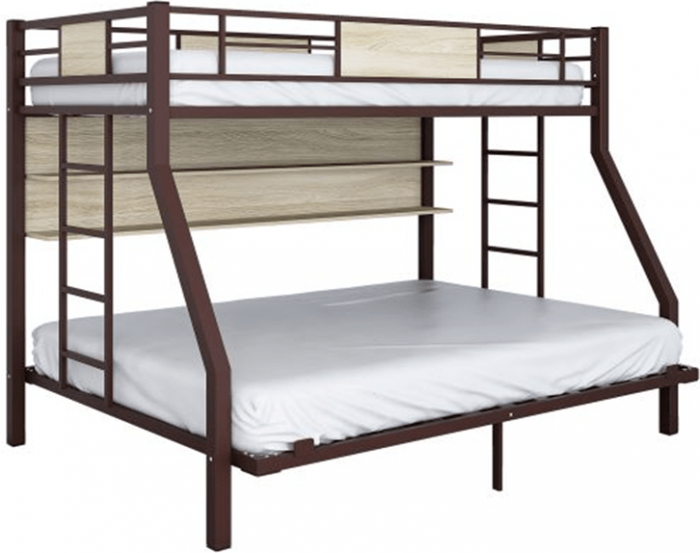 Двухъярусная кровать Гранада 140 П (Коричневый)