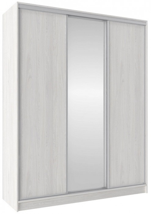 Шкаф-купе трехдверный с зеркалом 1800 Домашний Ясень Анкор светлый