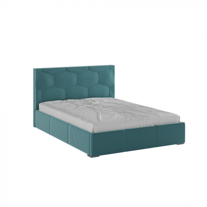 Манука Кровать интерьерная 140 бирюза, ортопед