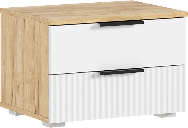 Марвэл Тумбы прикроватные 2шт, Дуб крафт/Браш вайт