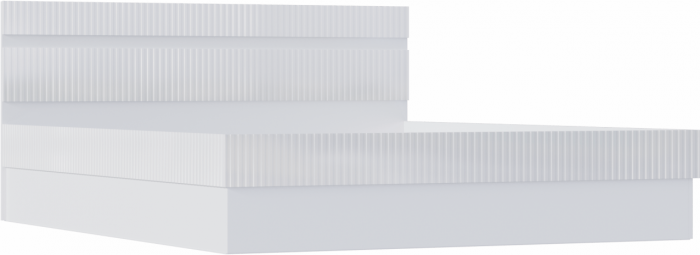 Оливия Кровать 1,6м с ПМ (Белый, Белый глянец)