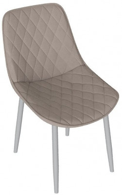 OSCAR Стул (Белый муар/Велюр L003 бежевый)