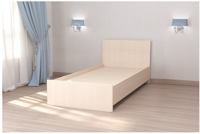 Кровать арт.032, низкий щиток, 90 (Бетон светлый)