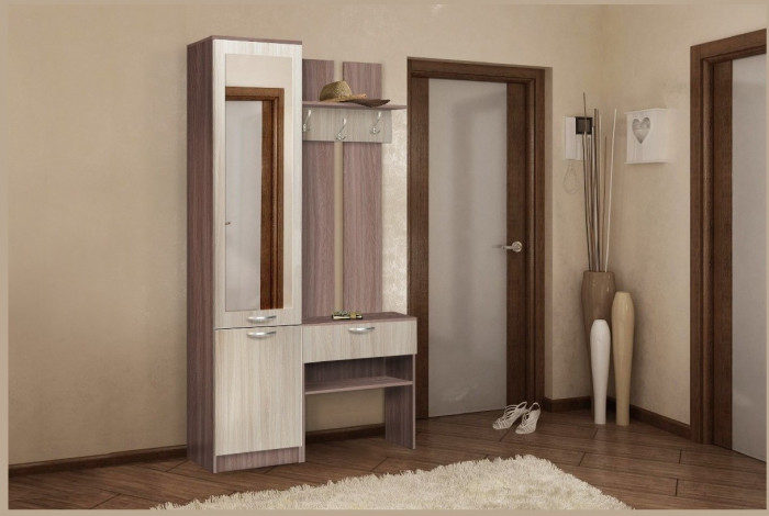 Прихожая Иннэс-3 (ясень светлый/ясень темный)