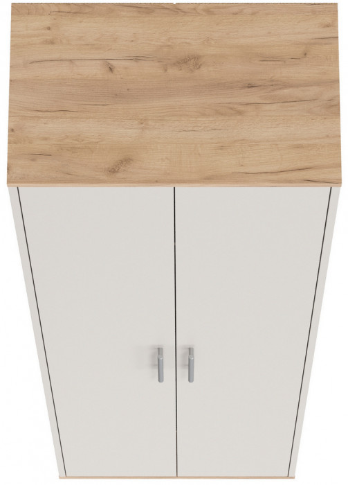 Прихожая 2-3430дкз/к.с Домино - Шкаф для одежды, цвет дуб крафт золотой/кашемир серый, ШхГхВ 60х36х202 см.