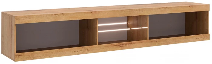 Прага Модульная Гостиная, вариант №2, вотан/Черный глянец