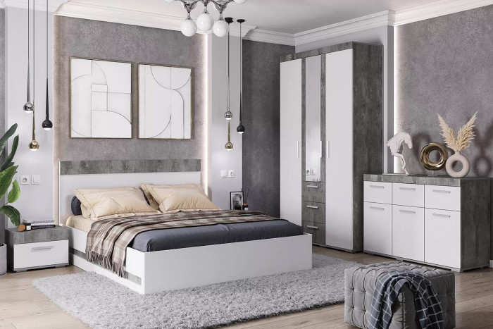 Тумба Инстайл ТБ-23, Бетон, Белый