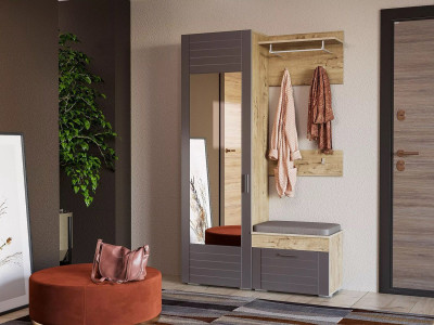 Прихожая Livorno 3 дуб бунратти / софт графит