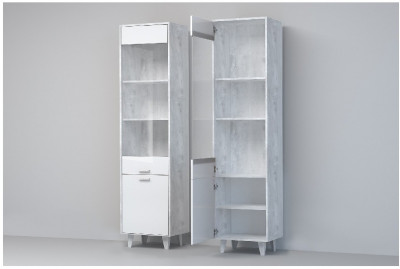 Эго Пенал ПС-1 НГ (Глянец Белый/Бетон Светлый)