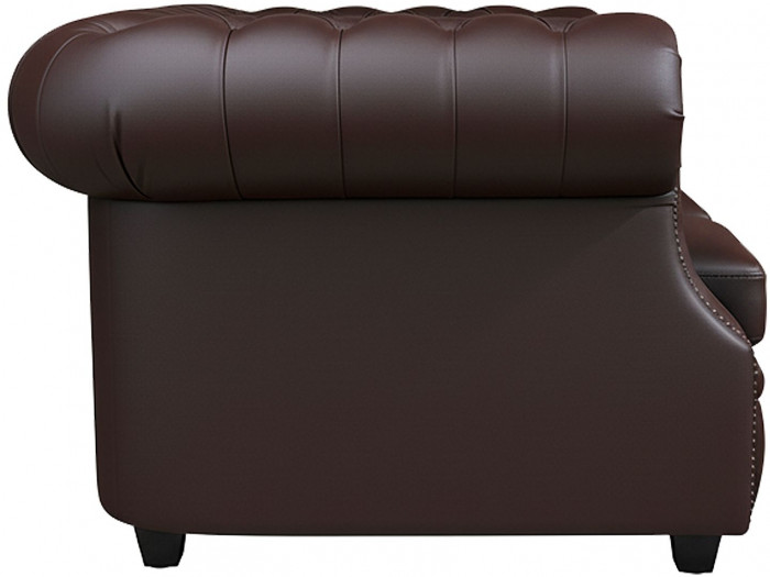 Диван офисный Честер ЛОФТ 3-х местный, экокожа коричневый