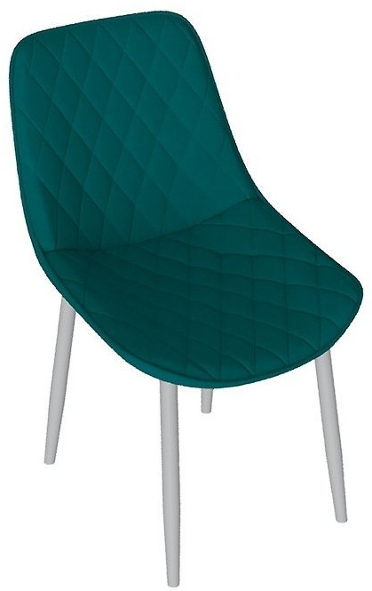 OSCAR Стул (Белый муар/Велюр L006 бирюзовый)